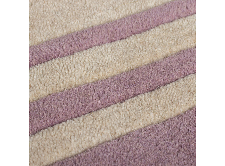 Ručne všívaný kusový koberec Lois Scallop Purple kruh