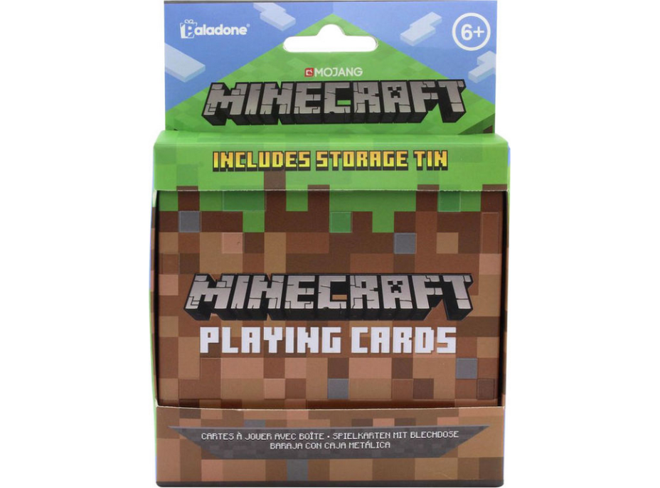 PALADONE Hracie karty Minecraft (v plechovej krabičke)