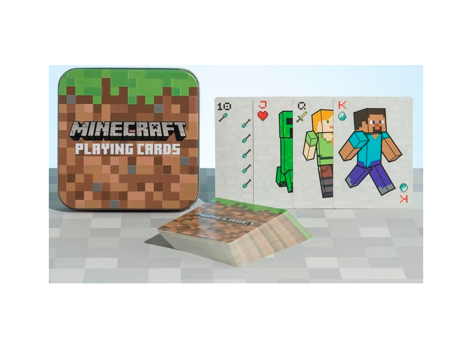 PALADONE Hracie karty Minecraft (v plechovej krabičke)