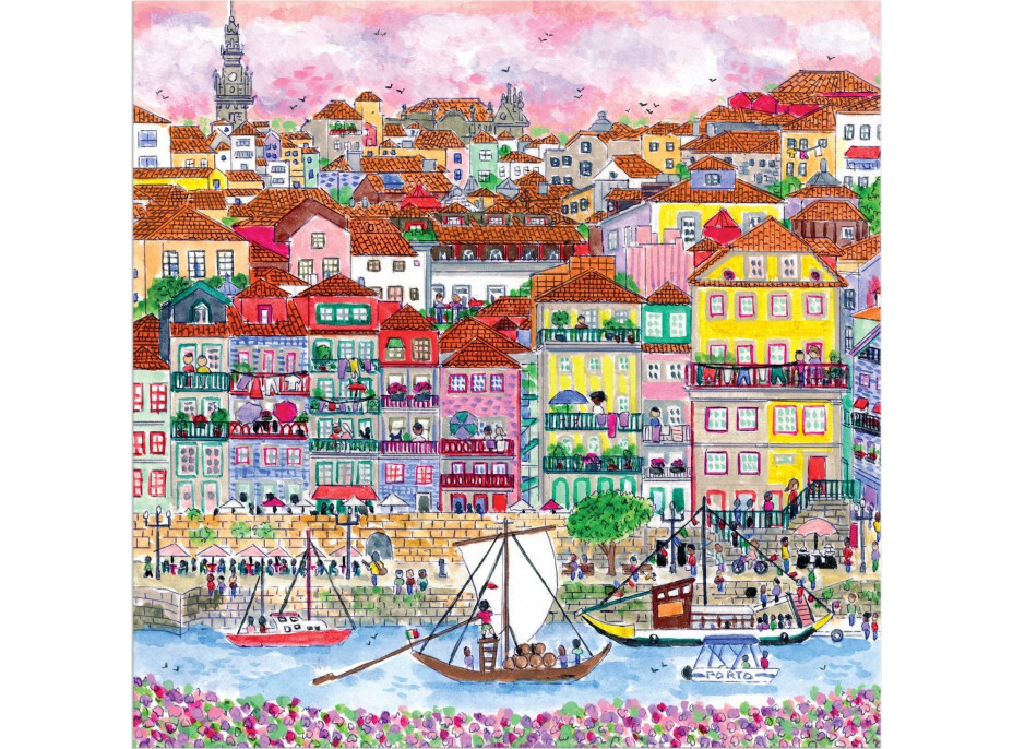 GALISON Štvorcové puzzle Farby Porta 500 dielikov