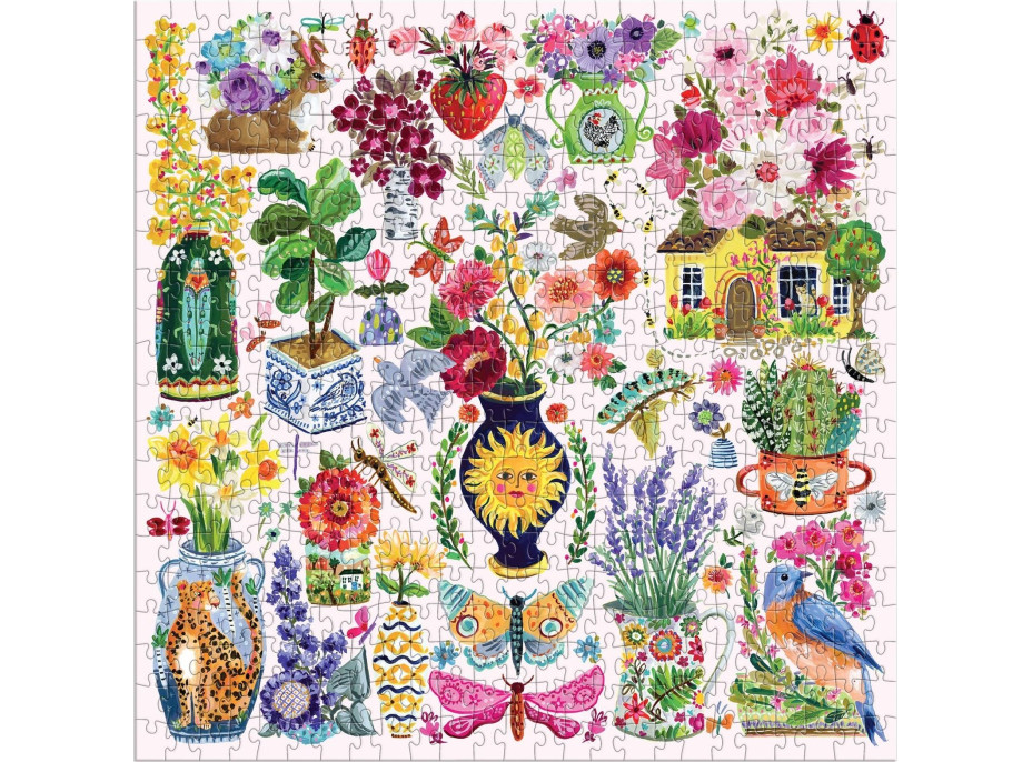 GALISON Štvorcové puzzle Bzučiaca kytica 500 dielikov