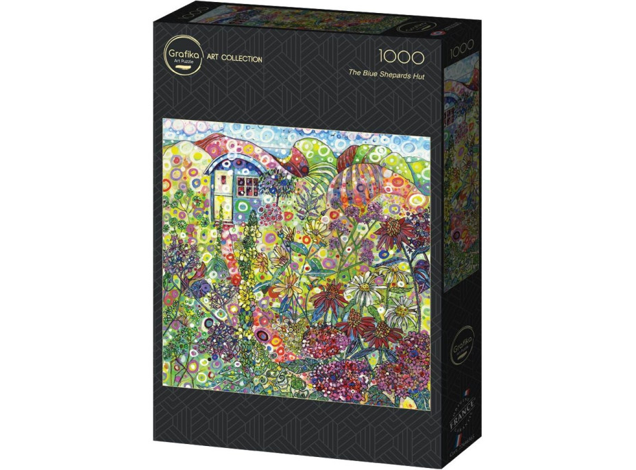 GRAFIKA Štvorcové puzzle Modrá chalúpka 1000 dielikov