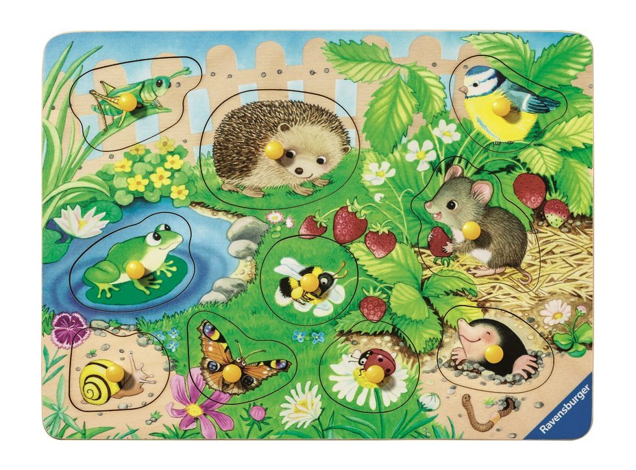 RAVENSBURGER Drevená vkladačka Zvieratká 10 dielikov