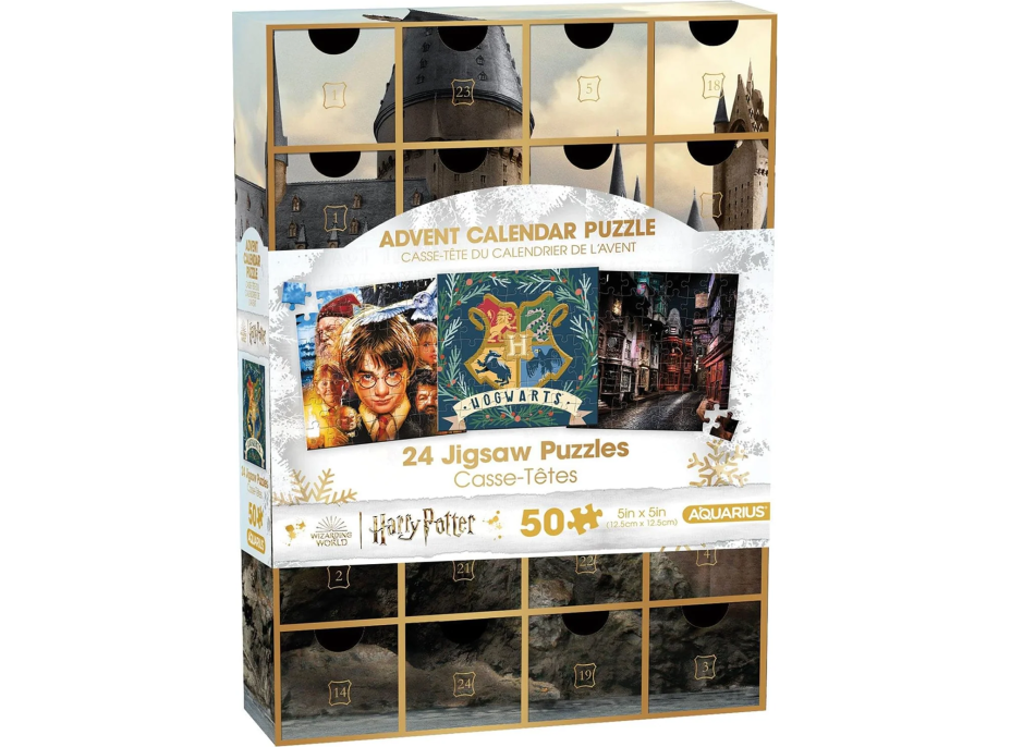 AQUARIUS Puzzle Adventný kalendár: Harry Potter 24x50 dielikov