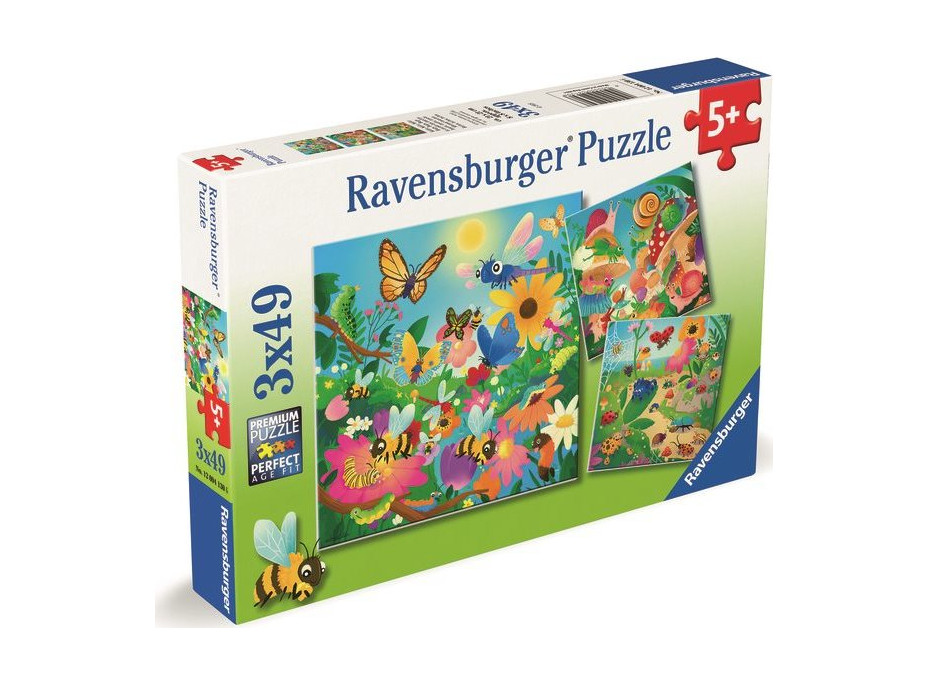 RAVENSBURGER Puzzle Hmyzí kamaráti 3x49 dielikov