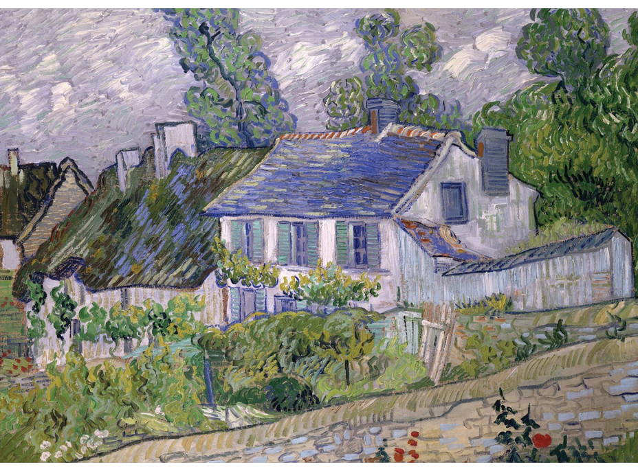 GRAFIKA Puzzle Hviezdna noc a dom Auvers 2x500 dielikov