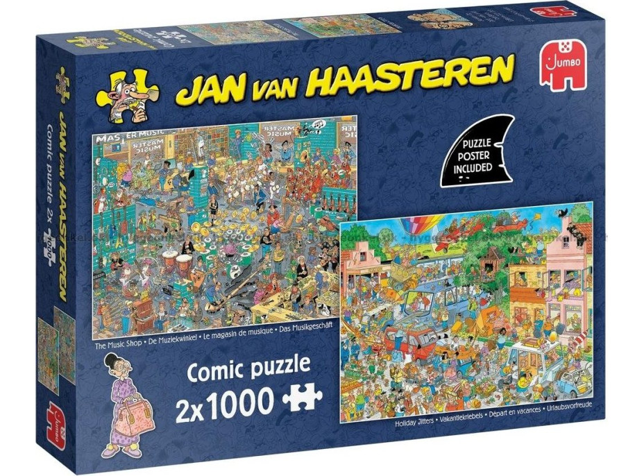 JUMBO Puzzle JvH Obchod s hudbou a Letná nálada 2x1000 dielikov