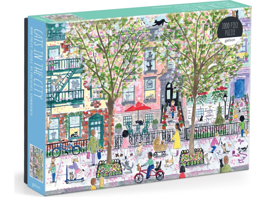 GALISON Puzzle Mačky v meste 1000 dielikov