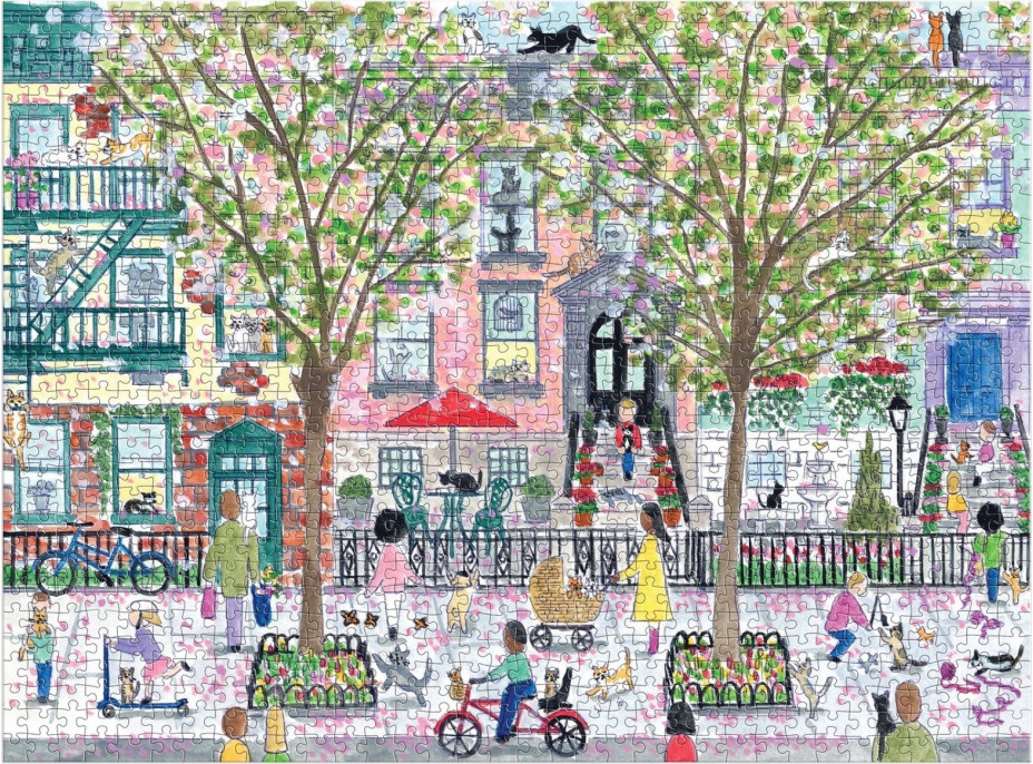 GALISON Puzzle Mačky v meste 1000 dielikov