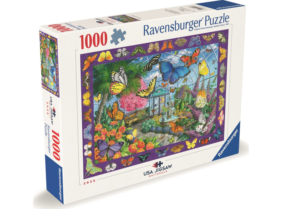 RAVENSBURGER Puzzle Kráľovstvo motýľov 1000 dielikov