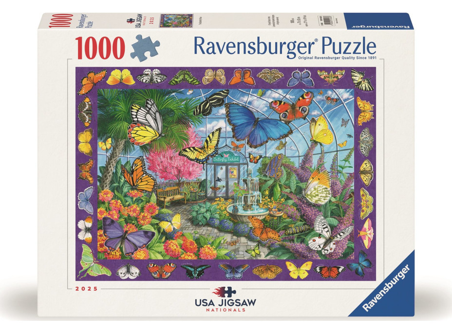 RAVENSBURGER Puzzle Kráľovstvo motýľov 1000 dielikov