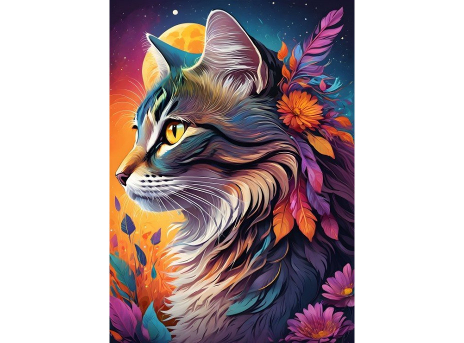 BLUEBIRD Puzzle Kvetinová mačka 500 dielikov