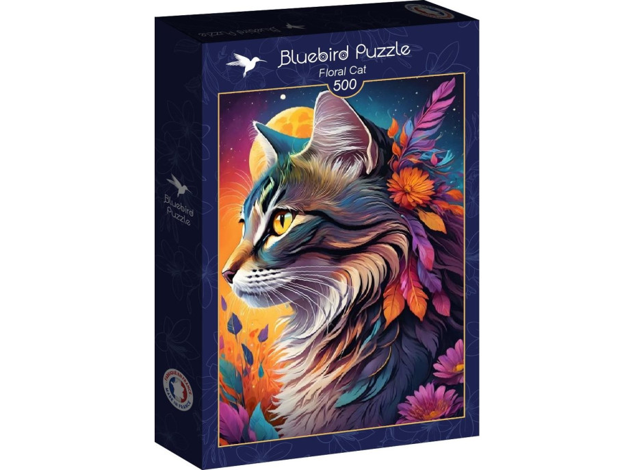 BLUEBIRD Puzzle Kvetinová mačka 500 dielikov