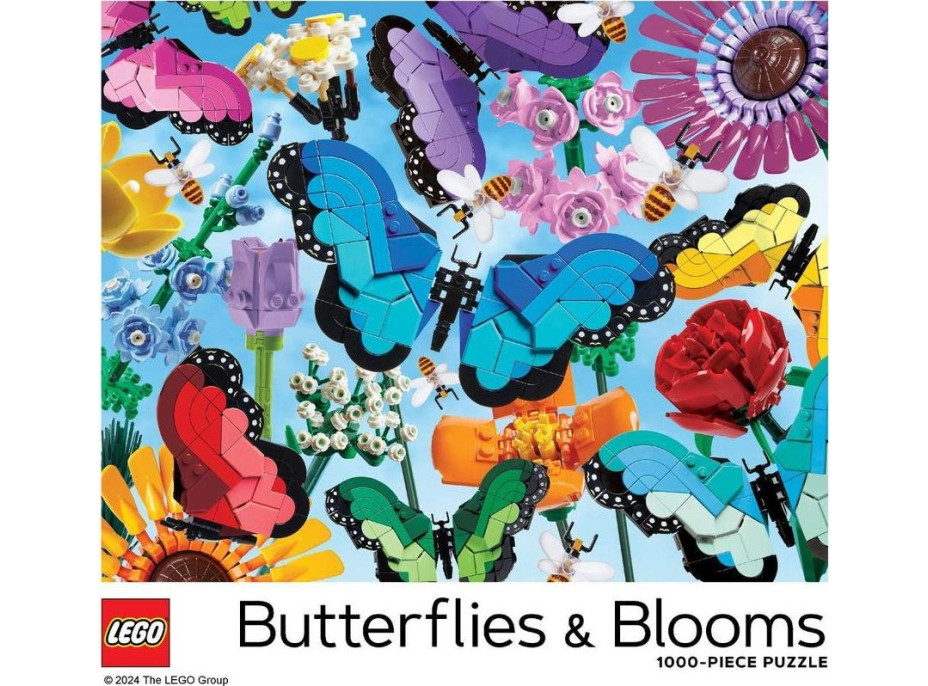 CHRONICLE BOOKS Puzzle LEGO® Motýle a Kvety 1000 dielikov