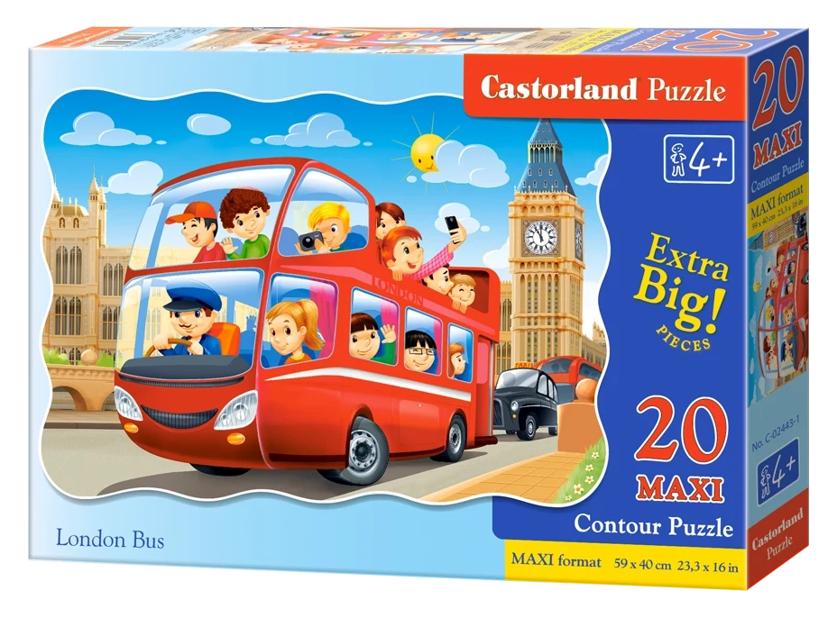 CASTORLAND Puzzle Londýnsky autobus MAXI 20 dielikov