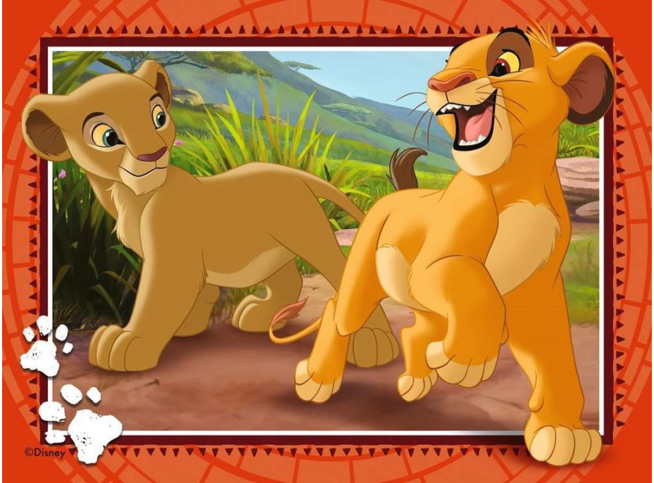 RAVENSBURGER Puzzle Leví kráľ 4v1 (12, 16, 20, 24 dielikov)
