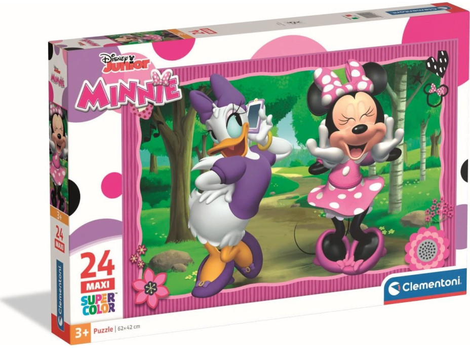CLEMENTONI Puzzle Minnie a Daisy na prechádzke MAXI 24 dielikov