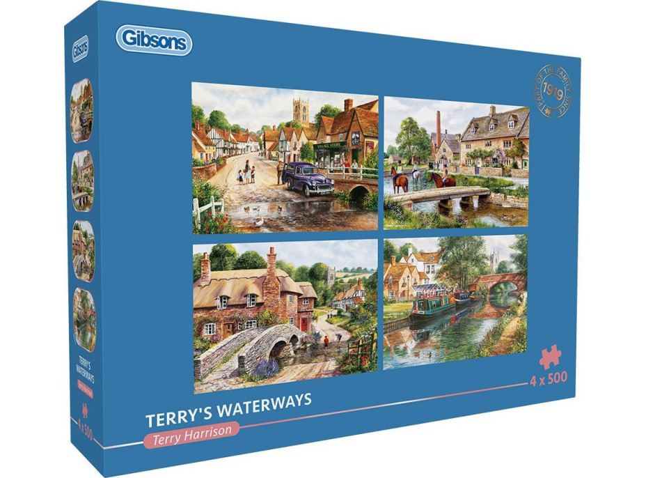 GIBSONS Puzzle Terry's Waterways 4x500 dielikov