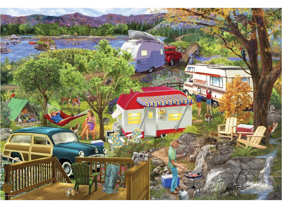 EUROGRAPHICS Puzzle v plechovej krabičke Karavan 550 dielikov