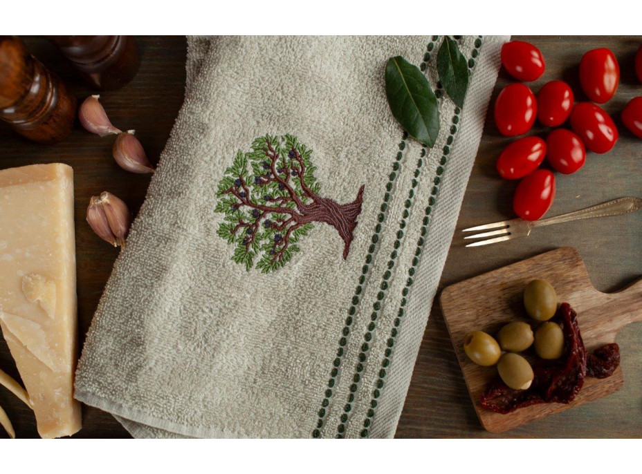 Sada kuchynských uterákov 30x50 cm (3 kusy) - OLIVY