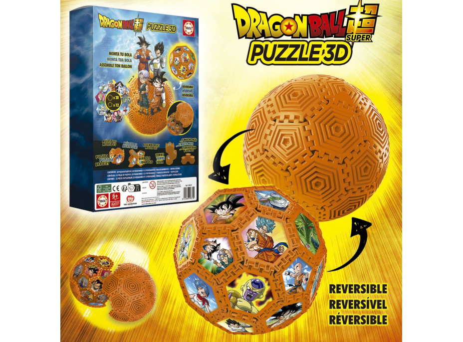 EDUCA 3D Puzzle Build&Play: Dračia lopta 32 dielikov
