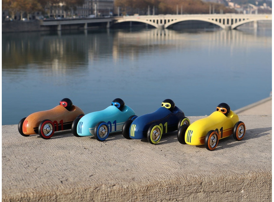 Vilac Drevené auto Old Sport Compet tyrkysové