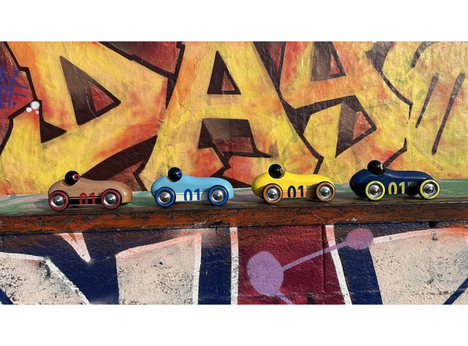 Vilac Drevené auto Old Sport Compet tmavo modré