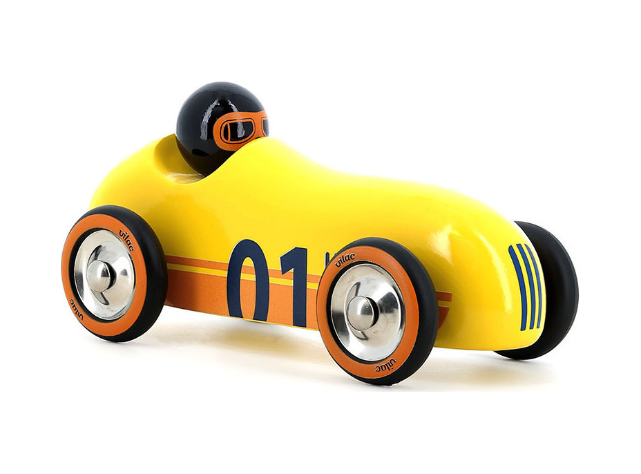 Vilac Drevené auto Old Sport Compet žlté