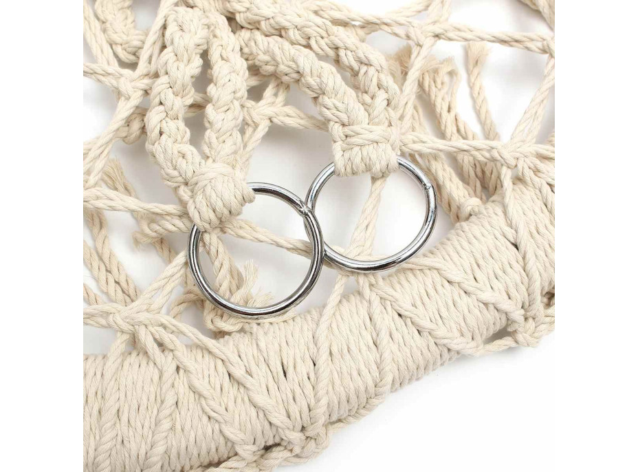 Závesné hojdacie BOHO kreslo - ecru