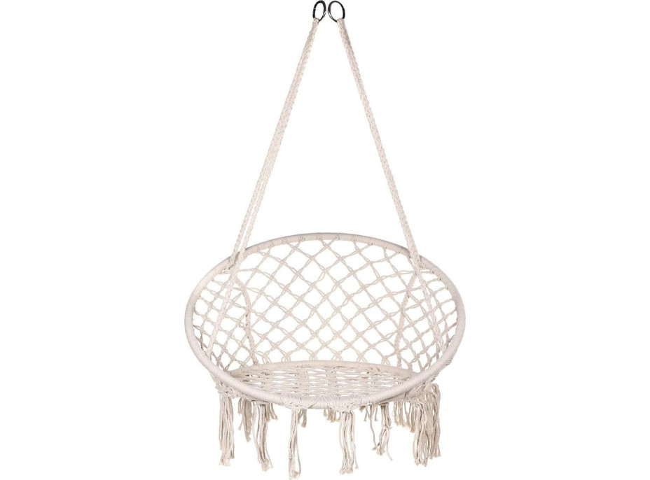 Závesné hojdacie BOHO kreslo - ecru