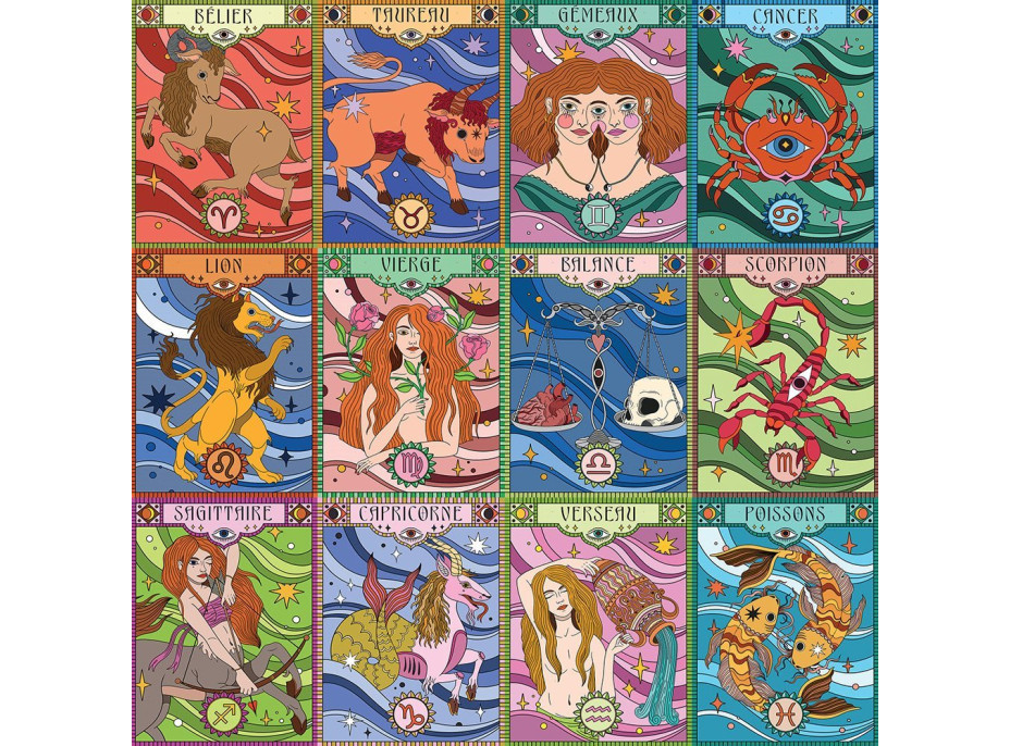 HACHETTE Štvorcové puzzle Astrológia 1000 dielikov