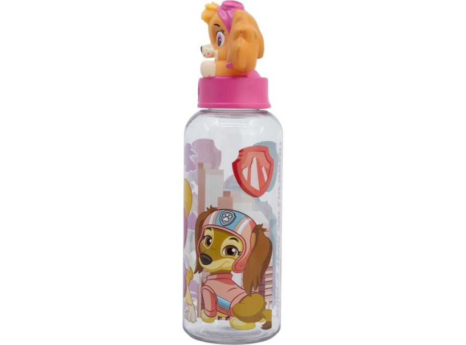 STOR Fľaša na pitie Tlapková patrola 560 ml ružová
