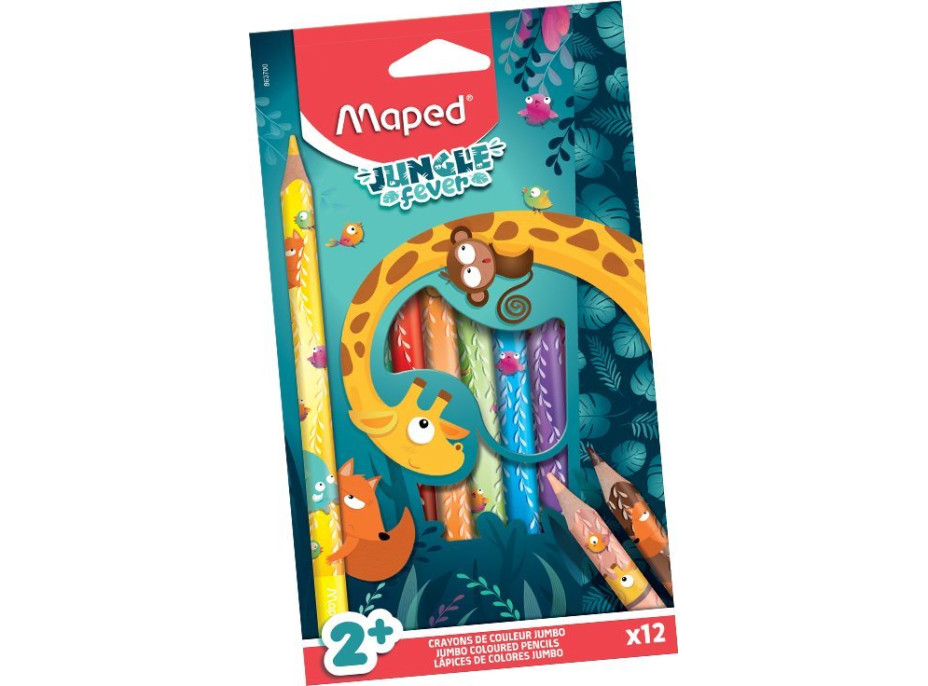 MAPED Pastelky Jungle Fever Jumbo 12ks
