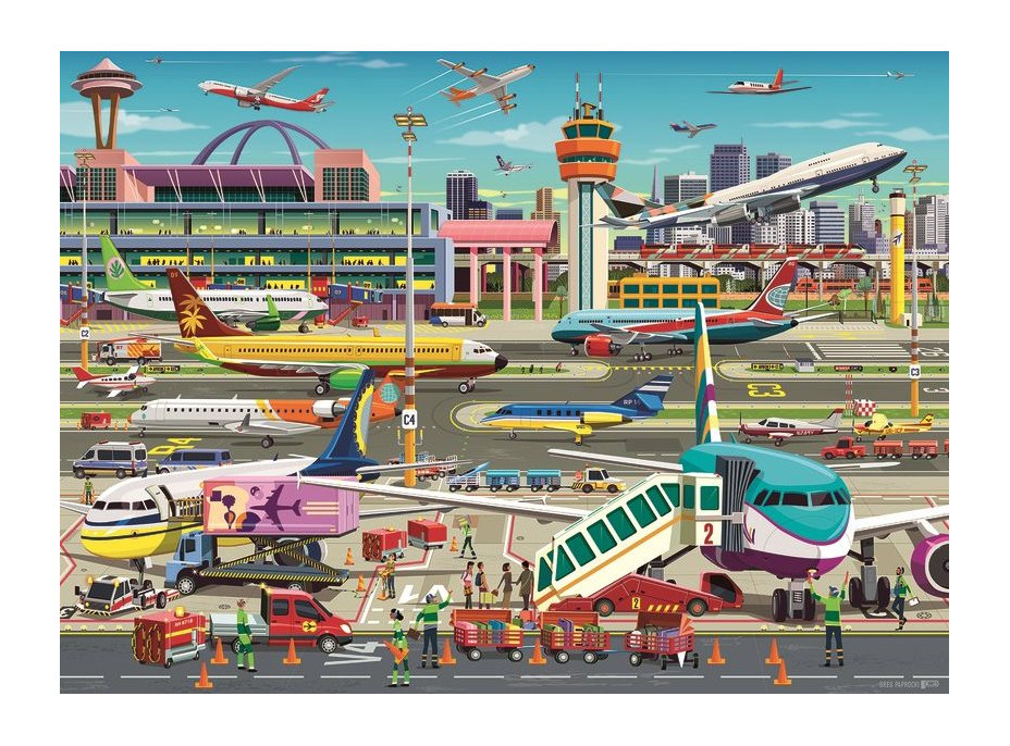 RAVENSBURGER Puzzle Letiskový ruch XXL 150 dielikov