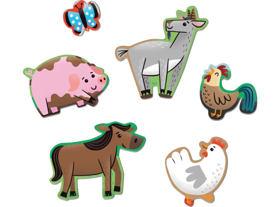 Mudpuppy Podlahové puzzle Kamaráti z farmy 25 dielikov