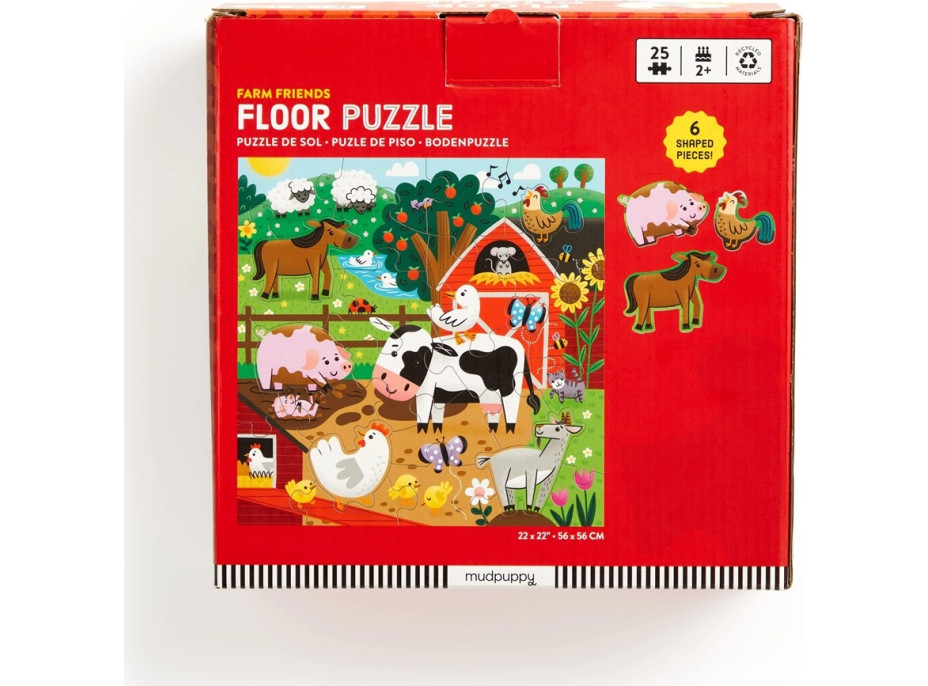Mudpuppy Podlahové puzzle Kamaráti z farmy 25 dielikov