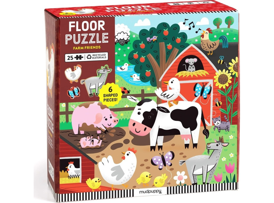 Mudpuppy Podlahové puzzle Kamaráti z farmy 25 dielikov