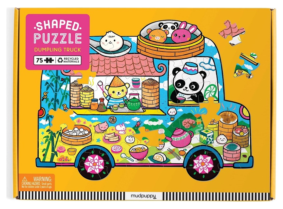 Mudpuppy Puzzle v tvare minibusu s občerstvením