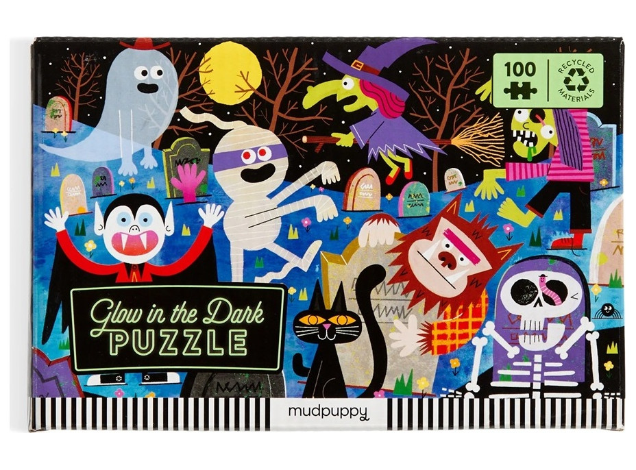 Mudpuppy Puzzle Strašidelný hrad - svieti v tme 100 dielikov