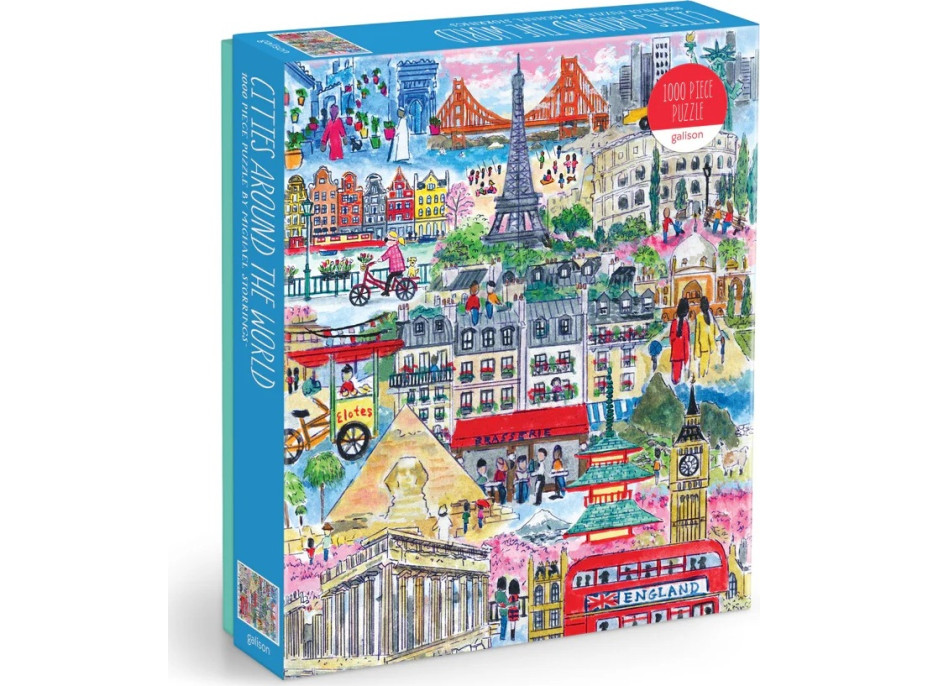 Galison Puzzle Mestá sveta Michael Storrings 1000 dielikov