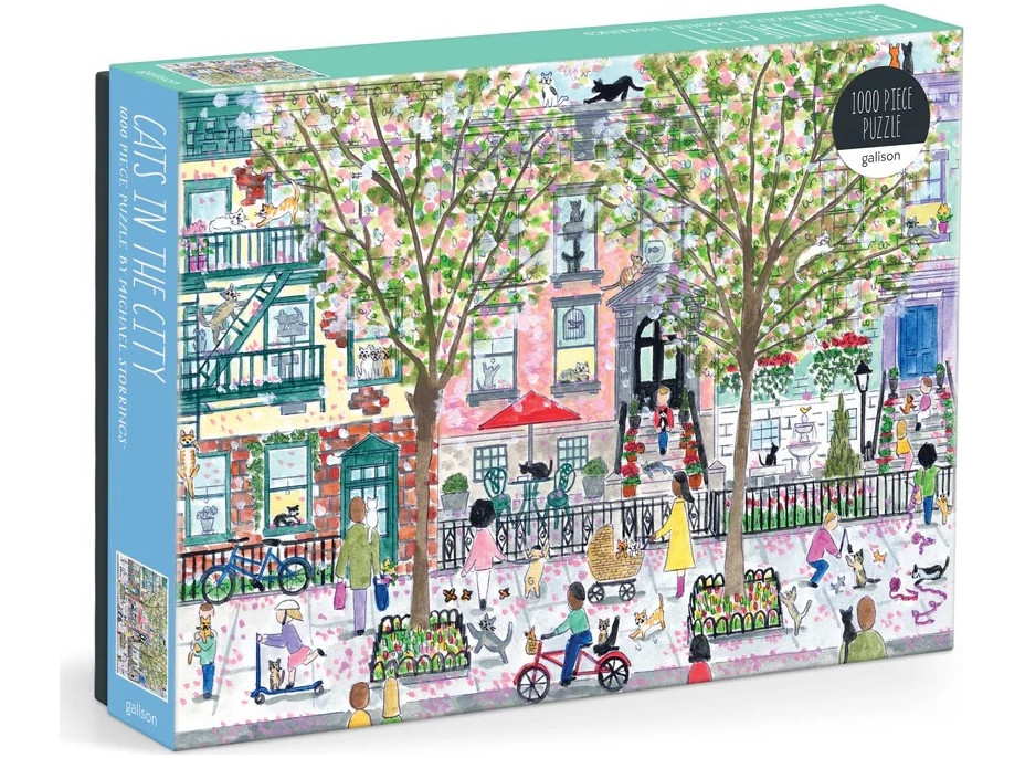 Galison Puzzle Mačky v meste Michael Storrings 1000 dielikov