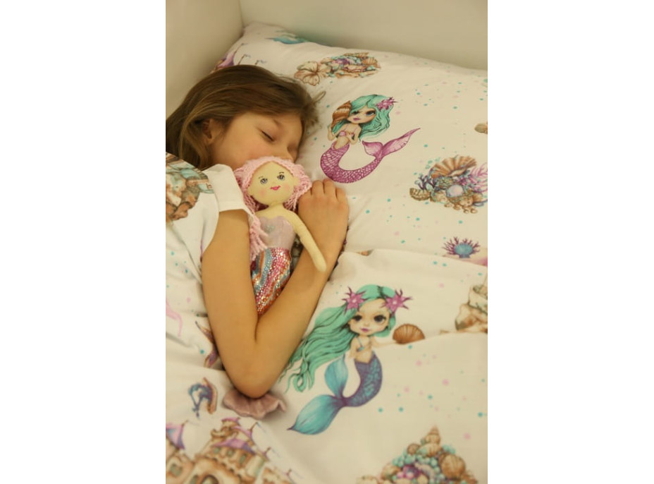 Detské bavlnené obliečky 140x200 cm BABYMAM PREMIUM - Malé morské víly