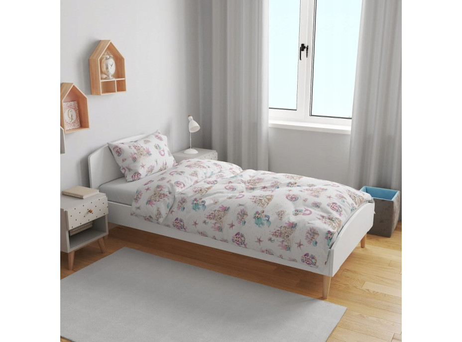 Detské bavlnené obliečky 140x200 cm BABYMAM PREMIUM - Malé morské víly