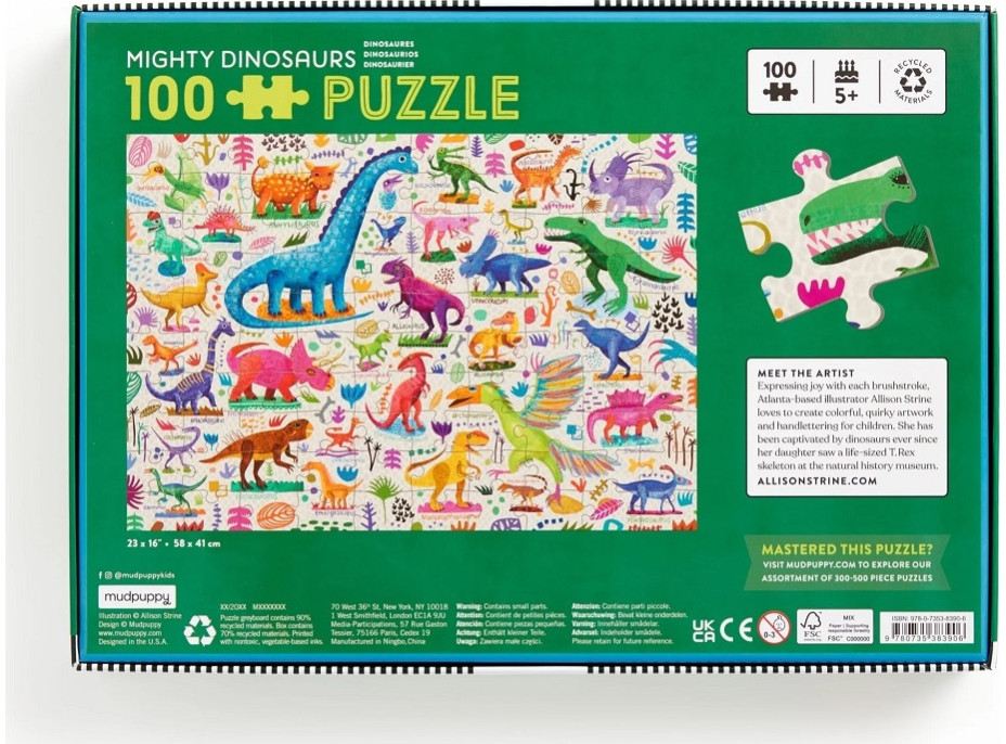 Mudpuppy Puzzle Mocní dinosaury 100 dielikov