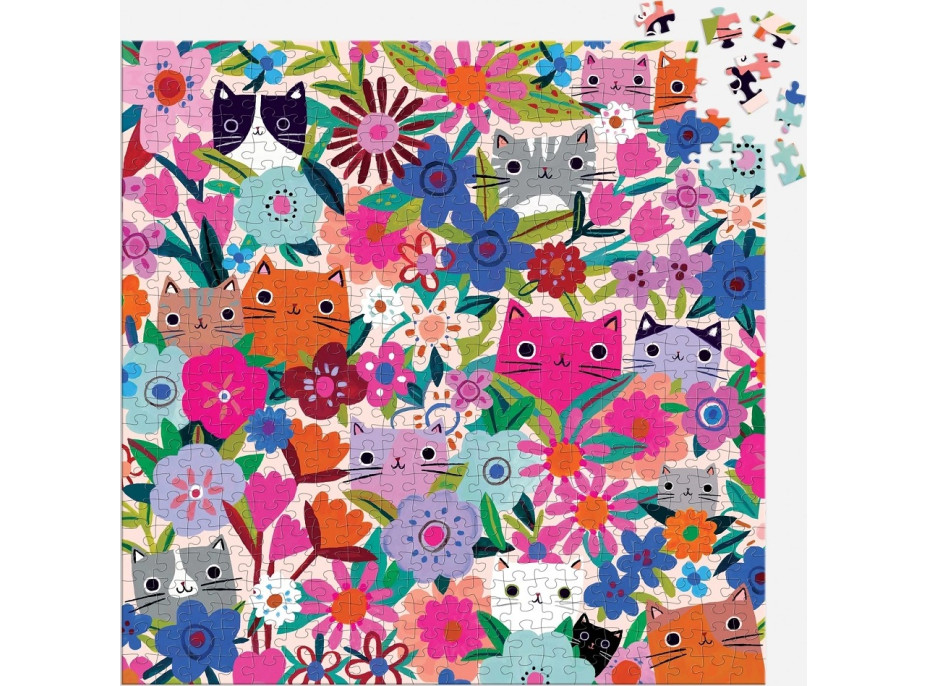 Mudpuppy Puzzle Mačky v kvetoch 500 dielikov