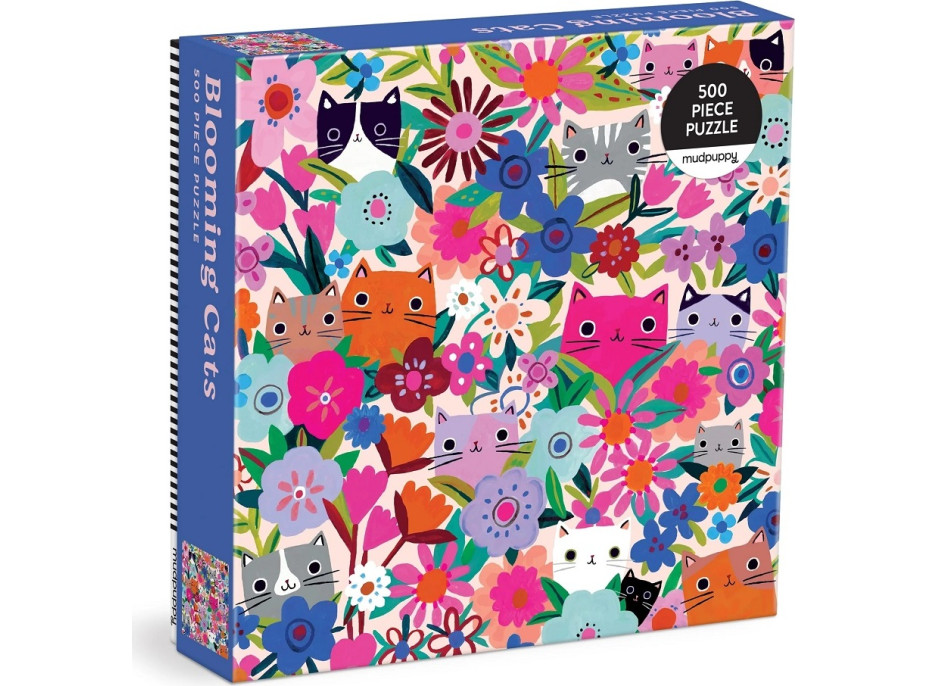 Mudpuppy Puzzle Mačky v kvetoch 500 dielikov