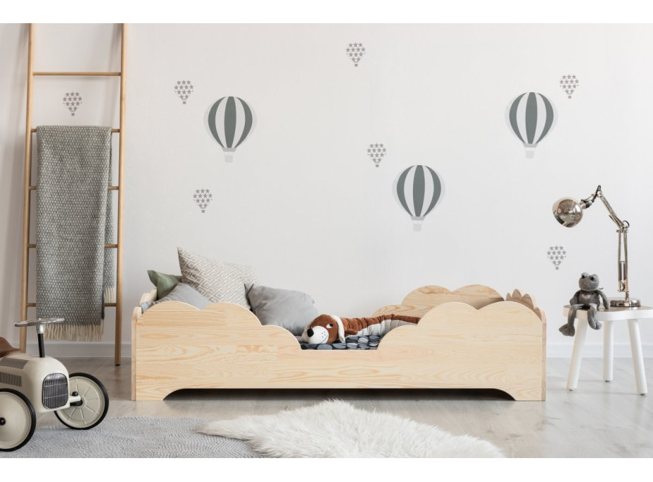 Detská posteľ z masívu BOX model 10 - 160x80 cm, bez povrchových úprav