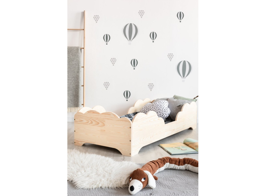 Detská posteľ z masívu BOX model 10 - 160x80 cm, bez povrchových úprav