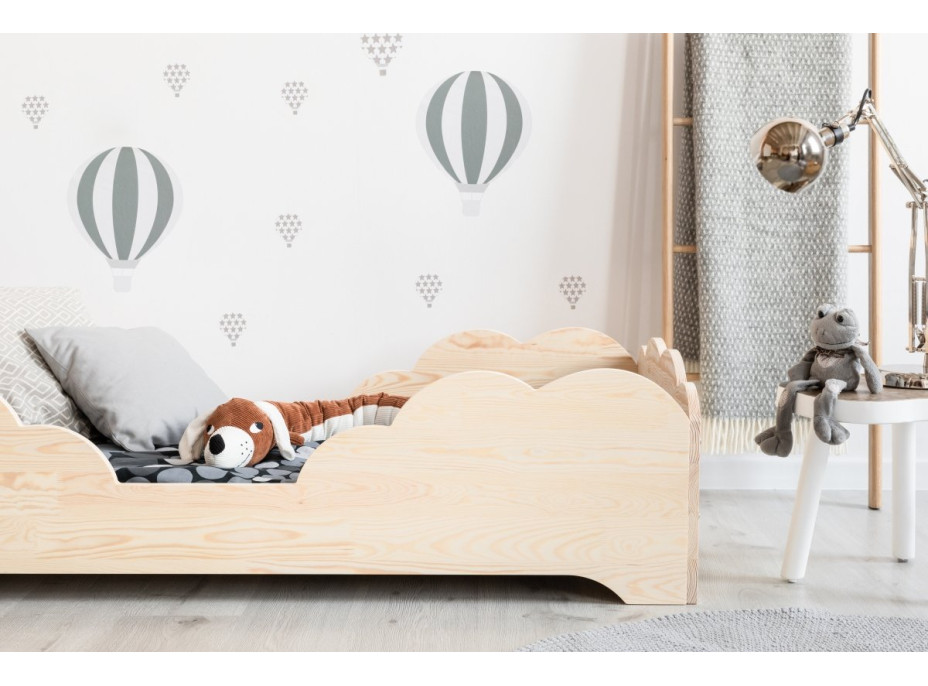 Detská posteľ z masívu BOX model 10 - 160x80 cm, bez povrchových úprav