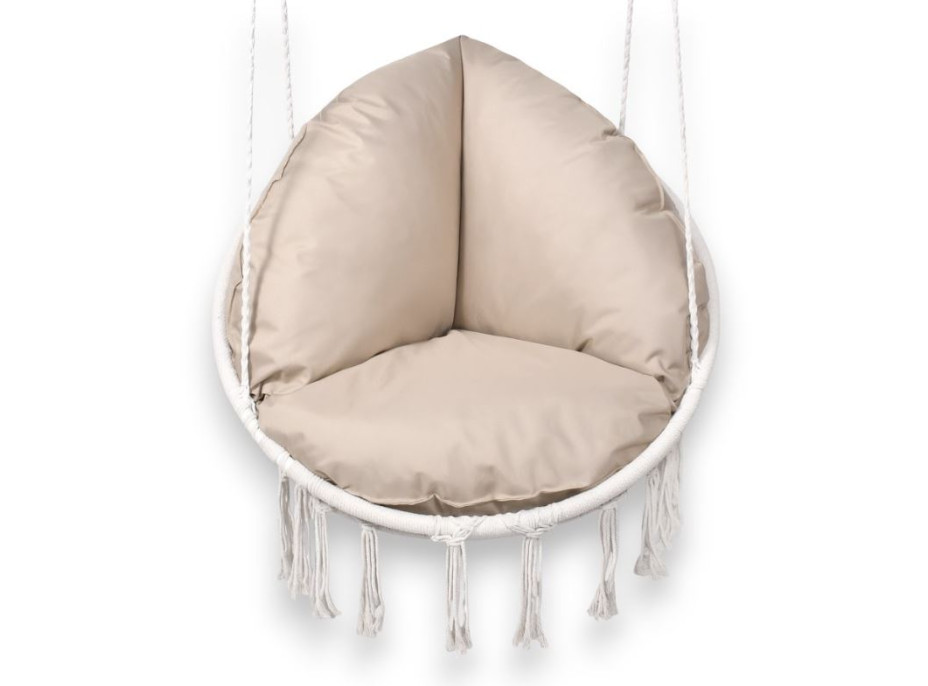 Vodeodolný sedací MAXI vankúš 100x15 cm do závesného kresla - cappuccino